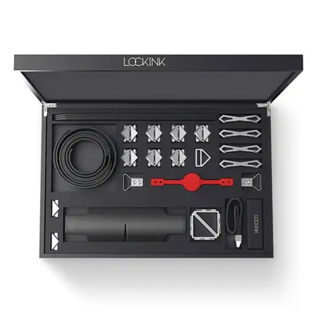 LOCKINK Restraint System Set Black - Complete Bondage Kit, Storage Box