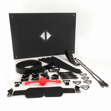 LOCKINK Restraint System Set Black - Complete Bondage Kit, Storage Box