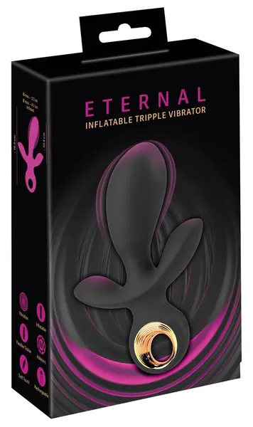 You2Toys ETERNAL Naduvavajući Uređaj za Trostruku Stimulaciju, Ljubičasta, 18.9cm