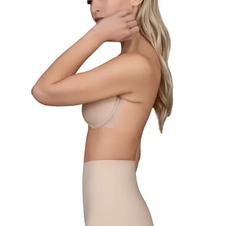 Bye Bra Glam Bra Beige E - Strapless Reusable Adhesive Bra