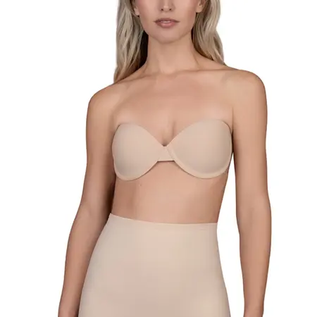 Bye Bra Glam Bra Beige D - Strapless Reusable Adhesive System
