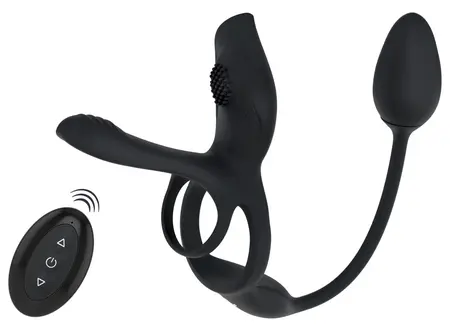 Couples Choice RC Multi Funkcionalni Silikonski Intimni Sistem Crni 34.8cm