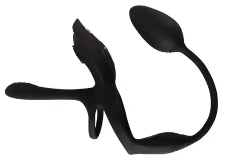 Couples Choice RC Multi Funkcionalni Silikonski Intimni Sistem Crni 34.8cm