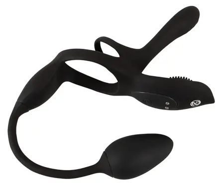 Couples Choice RC Multi Funkcionalni Silikonski Intimni Sistem Crni 34.8cm