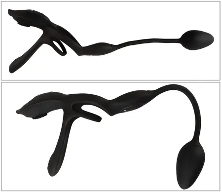 Couples Choice RC Multi Funkcionalni Silikonski Intimni Sistem Crni 34.8cm