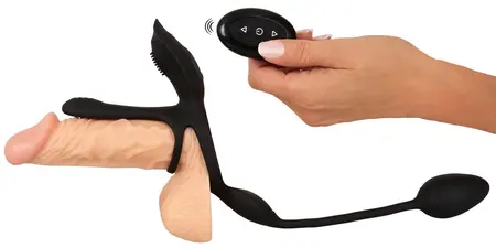 Couples Choice RC Multi Funkcionalni Silikonski Intimni Sistem Crni 34.8cm