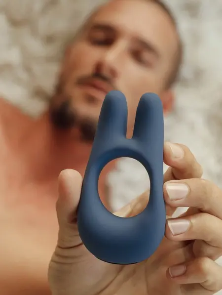 JimmyJane Deimos Intimate Silicone Ring with Dual Motors, 10 Modes, Black