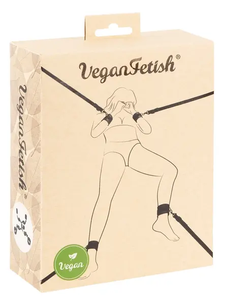 You2Toys Krevet Restraint Sistem Veganski Podesivi Crni 180cm