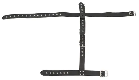 You2Toys Veganski Set Ovratnik-Lisice za Ruke Podesiv Veštačka Koža Crni