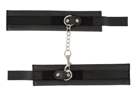 You2Toys Veganske Podesive Lisice sa Odvojivim Lancem Crne