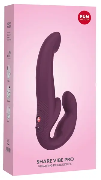 Fun Factory Share Vibe Pro Burgundy - Double Flexible Vibrating Device