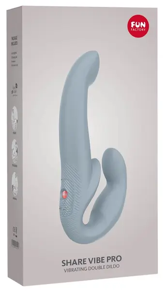 FUN FACTORY Share Vibe Pro Intimate Machine Cool Grey Silicone 14 cm