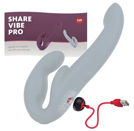 FUN FACTORY Share Vibe Pro Intimate Machine Cool Grey Silicone 14 cm