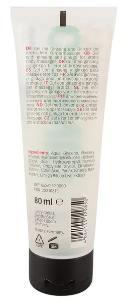 Just Play Gel Ginseng & Ginkgo 80ml - Herbal Water-Based Lubricant