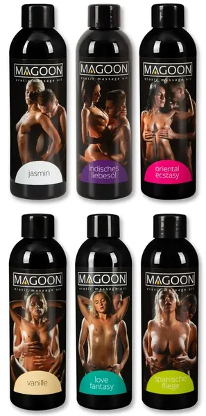 Magoon set masažnih ulja 6x200ml - Različiti mirisi, hranljiva formula