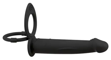 Black Velvets RC Double Partner sistem sa daljinskim upravljanjem, silikon, vodootporan, crni