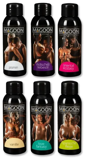 Magoon set masažnih ulja 6 x 50 ml - Različiti mirisi, hranljiva formula