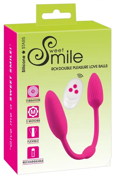 Sweet Smile RC Double Pleasure silikonske intimne duo kuglice sa daljinskim upravljanjem 28cm