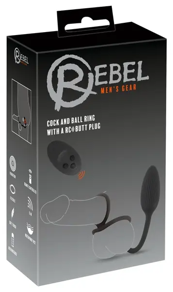 Rebel Power Dual Ring set sa vibracionim plugom na daljinsko upravljanje, crni