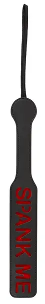 Bad Kitty Paddle Black-Red Leather Look with Engraved Text 39cm