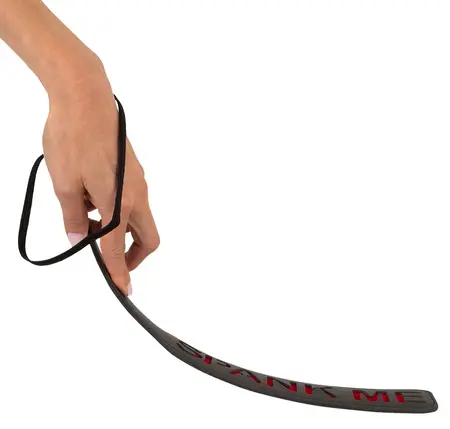 Bad Kitty Paddle Black-Red Leather Look with Engraved Text 39cm