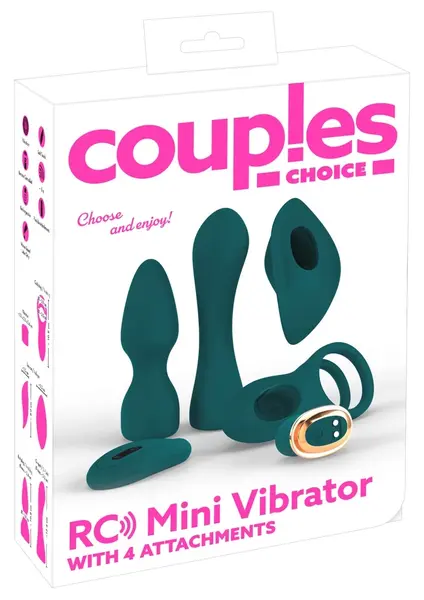 Couples Choice Mini Vibe Set 5-u-1 Daljinski, Silikon, USB Punjenje