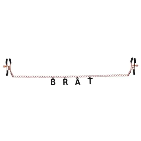 Sportsheets Sex & Mischief Brat Adjustable Tension Nipple Clamps Rose Gold