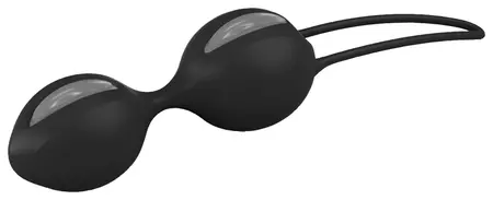 Fun Factory Smartballs Duo Gray Black Pelvic Floor Trainer 10cm