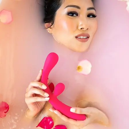 JimmyJane Reflexx Rabbit 3 Dual-Action Silicone Intimate Machine, Purple