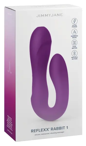 JimmyJane Reflexx Rabbit 1 Dual Motor Flexible Intimate Device, Purple