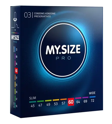 MY.SIZE Pro 60mm Intimna Barijera 3-Paket Ultra-Tanki Vytex Latex