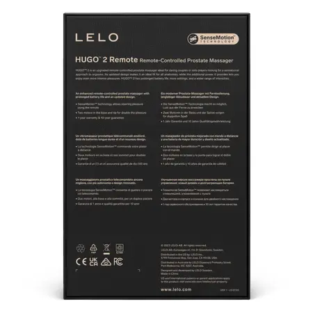 LELO Hugo 2 Black Daljinski Upravljan Intimni Wellness Uređaj