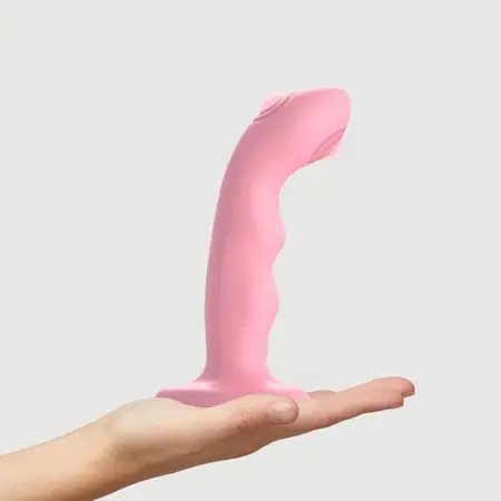Strap-on-me Wave Tapping Device Coral Pink Rechargeable Silicone 15.3cm