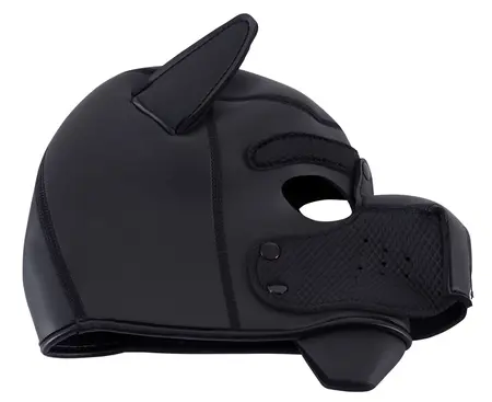 Bad Kitty Neoprene Dog Head Mask with Removable Mouth Part, Black