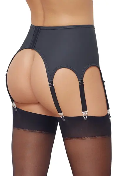 Cottelli Lingerie Pojas za podvezice mat crna 8 traka veličina M