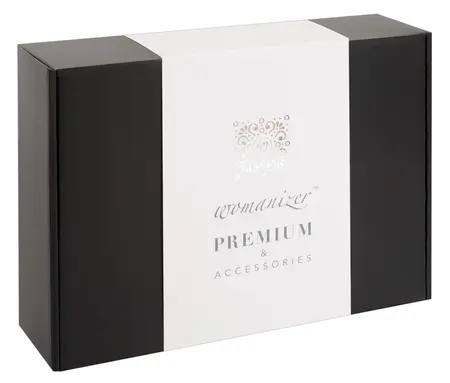 Womanizer Premium Set with Accessories, Smart Silence, 12 Levels, Black