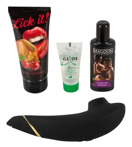 Womanizer Premium Set with Accessories, Smart Silence, 12 Levels, Black
