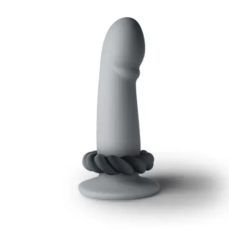Rocks-Off Twist Intimni silikonski prsten crni - Fleksibilan, rebrasti dizajn