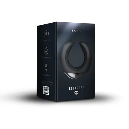 Rocks-Off Echo C Uređaj za intimnu stimulaciju crni Ergonomski punjiv