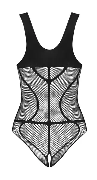 Obsessive B336 Mrežasti Bodysuit S-L Crni Dizajn u Stilu Remenja