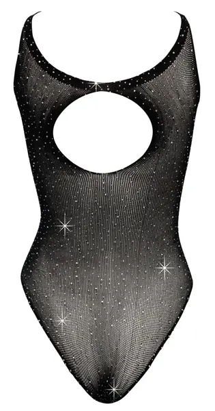 Cottelli Collection Body Fantasy S-L Rastegljivi Bodysuit sa Rinstounima Crni