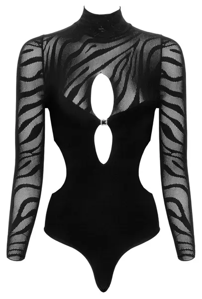 Cottelli FANTASY S-L Ženski Bodysuit sa Rinstoun Detaljima, Crni