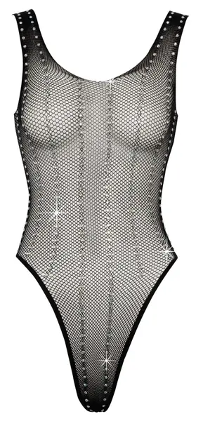 Cottelli Fantasy Body S-L Mrežasti sa Rinstoun Prugama Crni