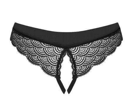 Obsessive Chemeris Panties Black Lace M/L - Strappy Open Design