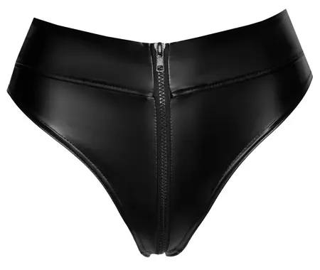 Noir Handmade Powerwetlook Tange L sa dvosmernim rajsferšlusom, Crni finiš