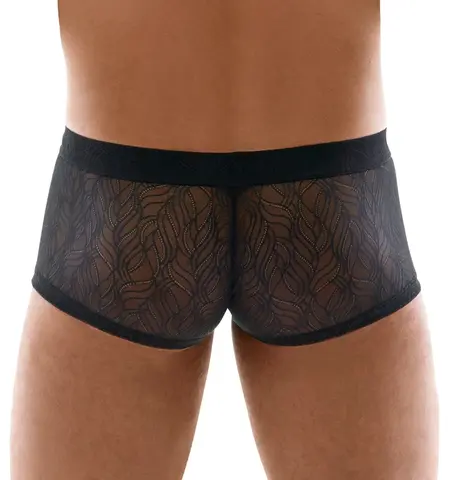 Svenjoyment mekane rastegljive čipkaste muške pantalone S, crne, elastični pojas