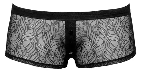 Svenjoyment mekane rastegljive čipkaste muške pantalone S, crne, elastični pojas