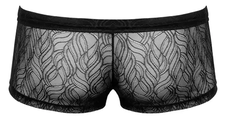 Svenjoyment mekane rastegljive čipkaste muške pantalone S, crne, elastični pojas