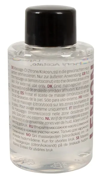Just Play Lemon Coco Massage Oil 50ml - Exotic Scent, Vegan Formula