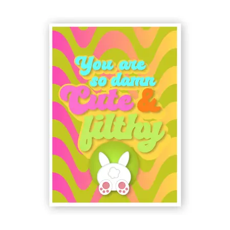 Warm Human Greeting Card - You Are So Cute & Unique, Playful Design